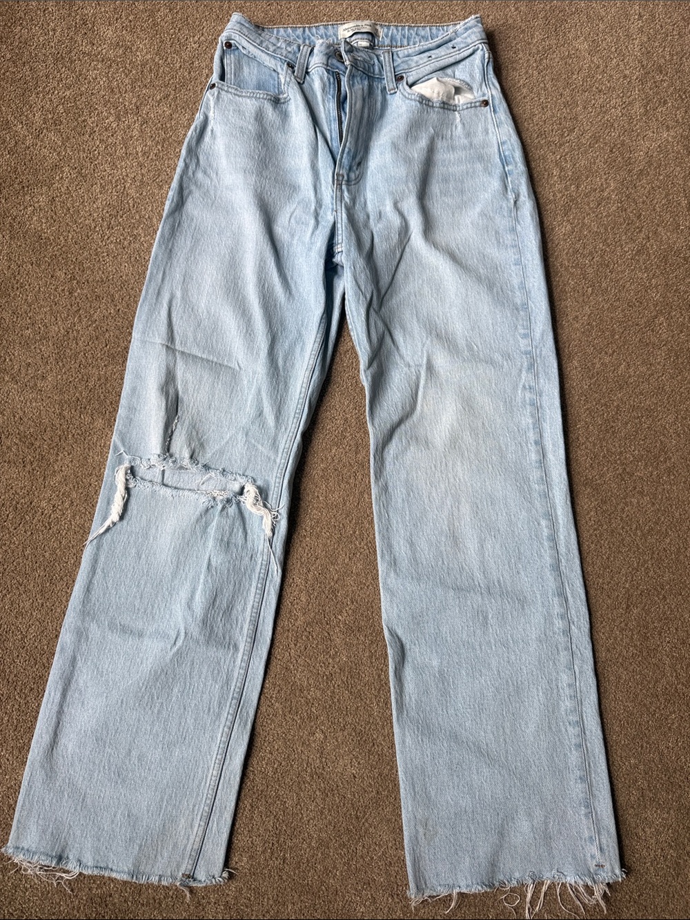 Abercrombie & Fitch High-Rise Light Blue Denim Jeans
